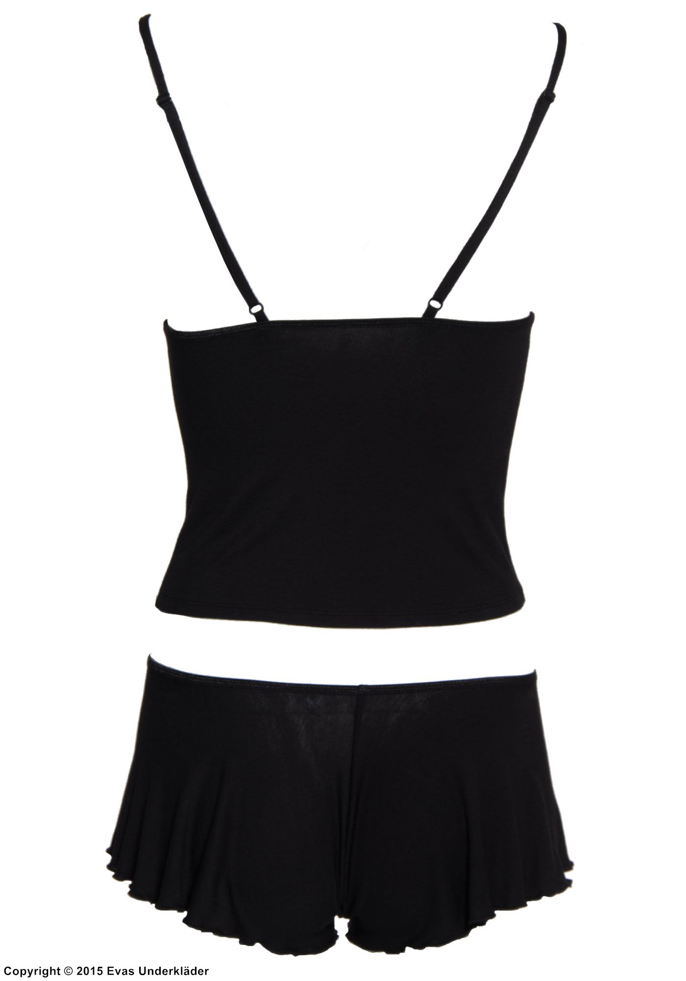 Brushed jersey camisole and shorts